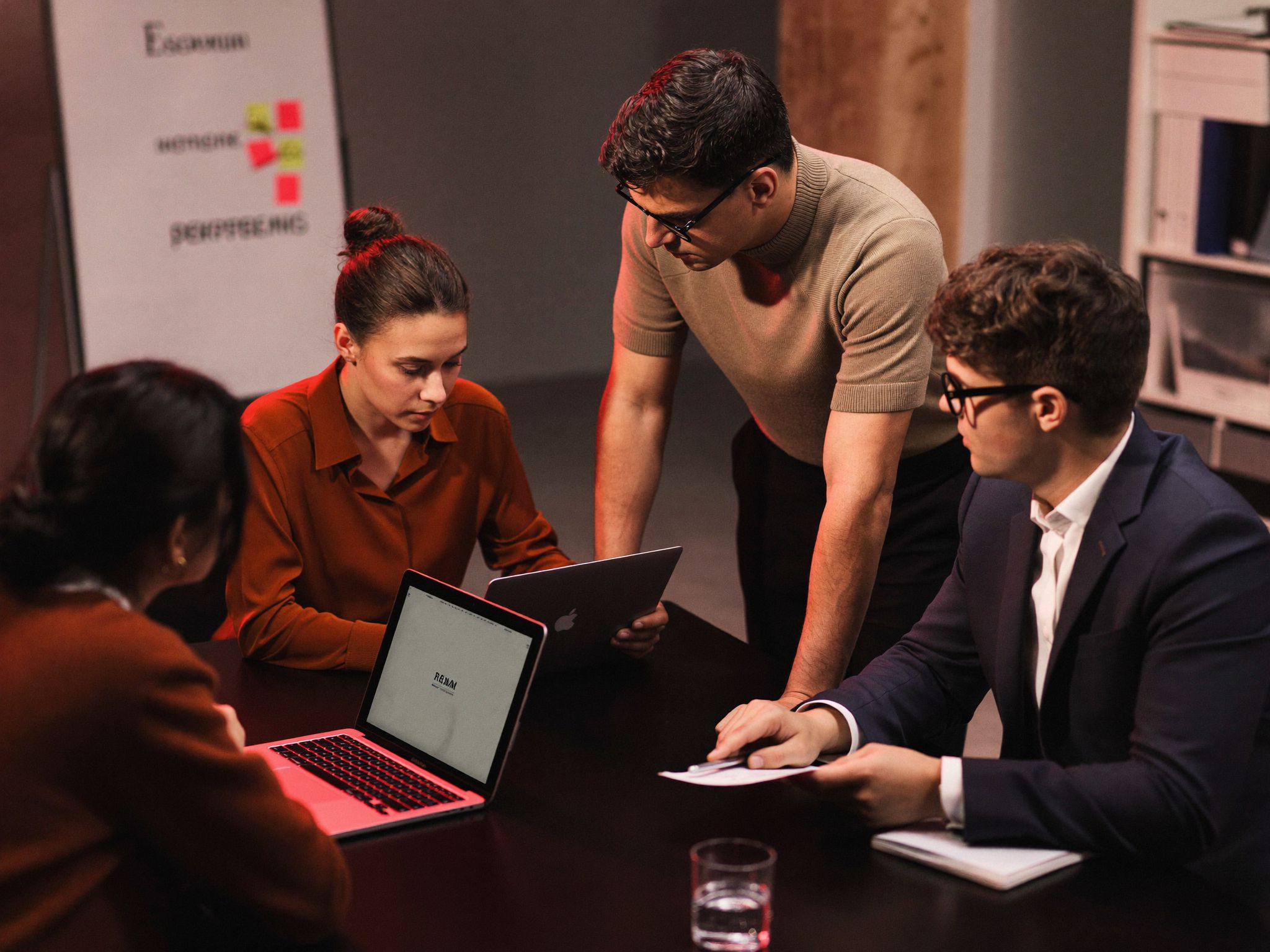 Team discussing a project